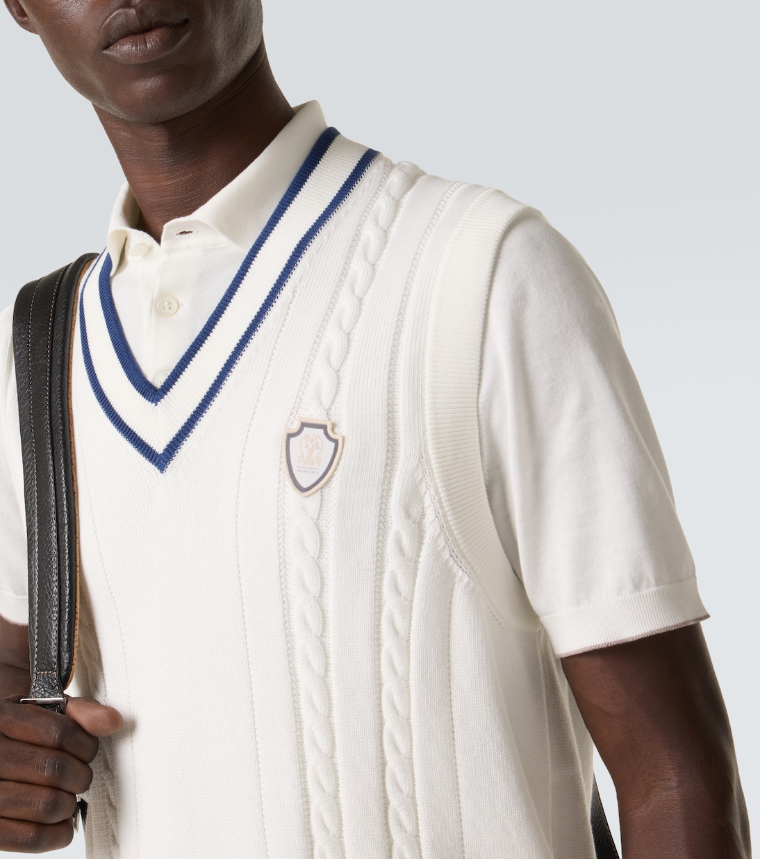 Chaleco trenzado de algodón | Brunello Cucinelli