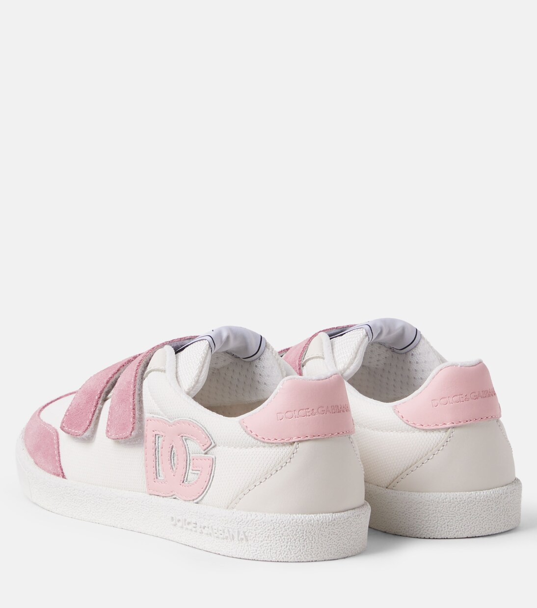 DG suede-trimmed sneakers | Dolce&Gabbana Kids