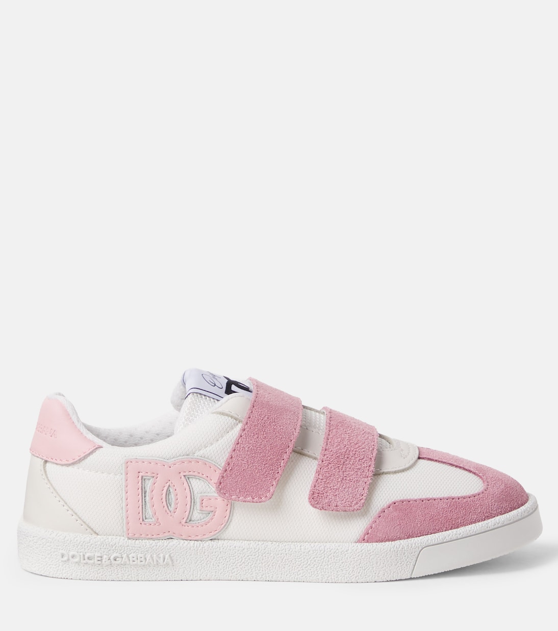 DG suede-trimmed sneakers | Dolce&Gabbana Kids