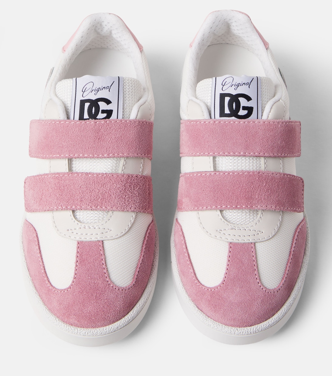 DG suede-trimmed sneakers | Dolce&Gabbana Kids