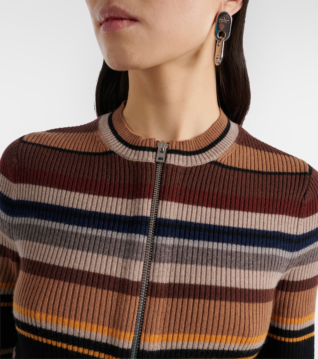 Cardigan Kilian rayé en laine | Acne Studios