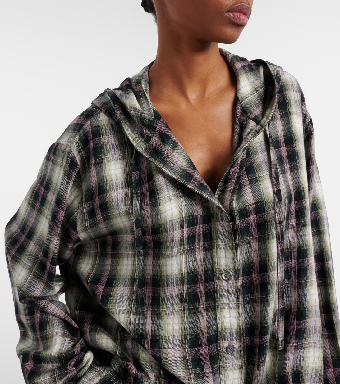 Sip checked cropped overshirt | Acne Studios