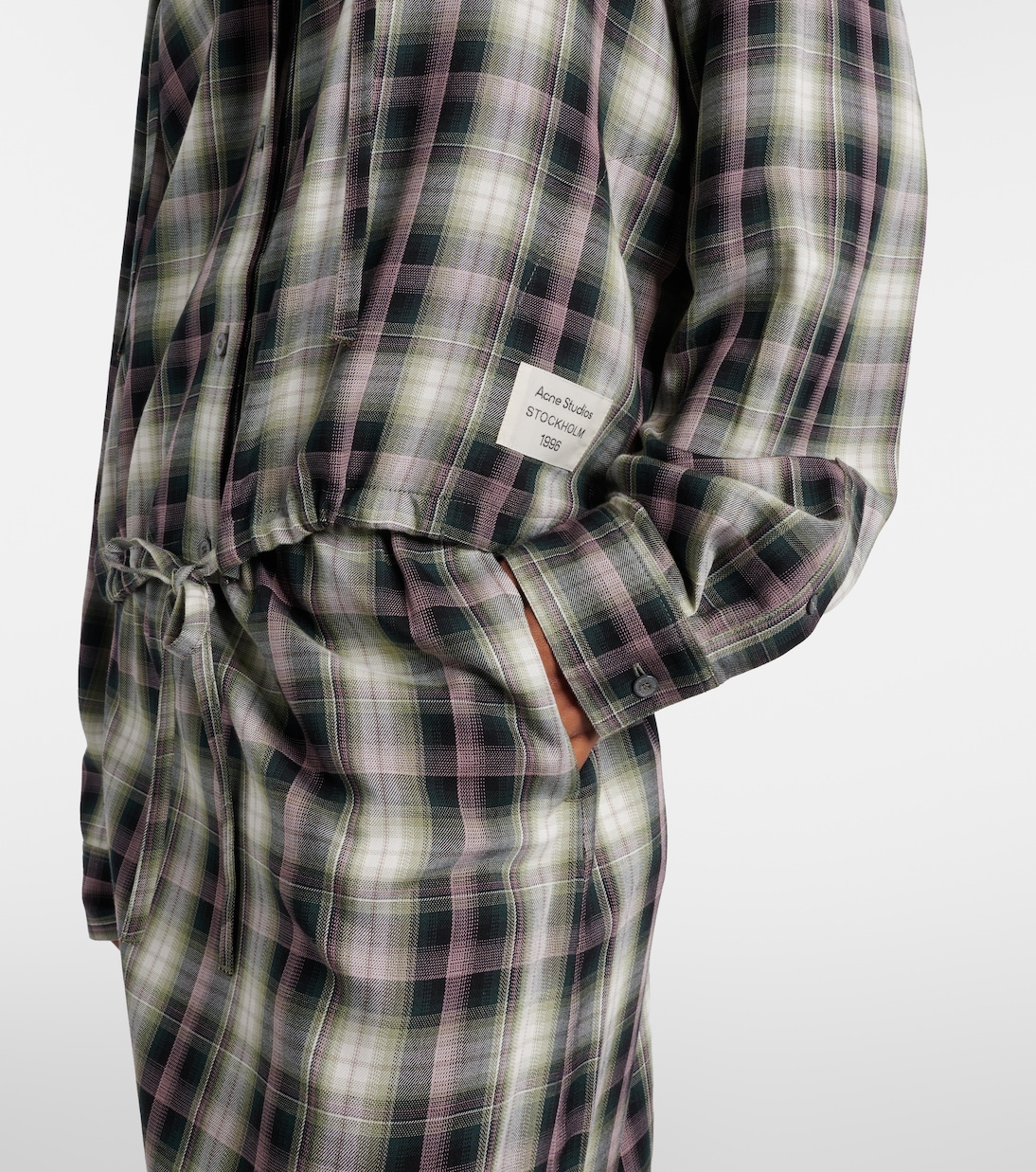 Sip checked cropped overshirt | Acne Studios