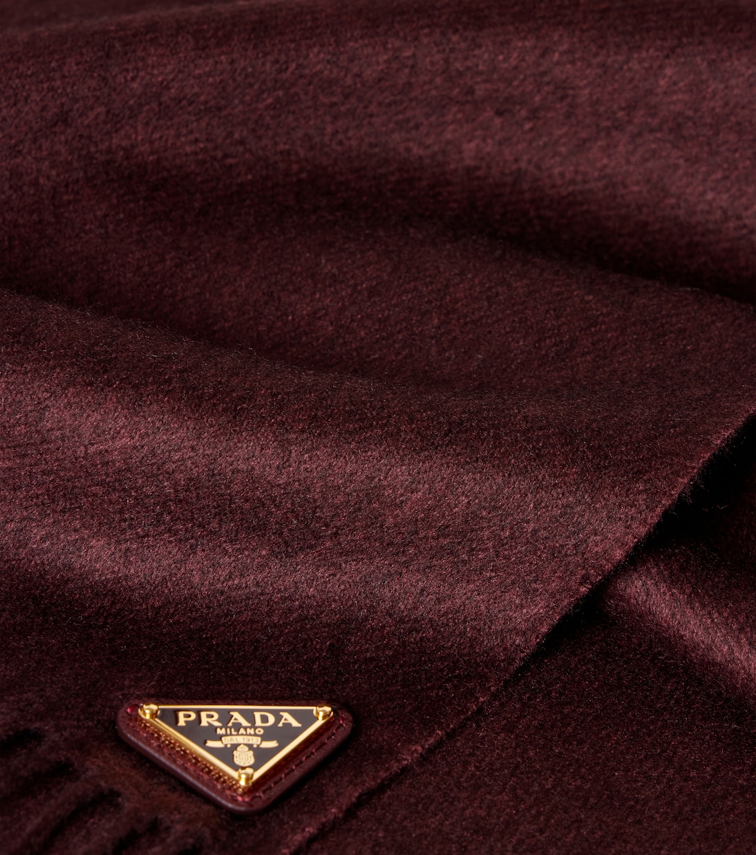 Fringed silk and cashmere scarf | Prada