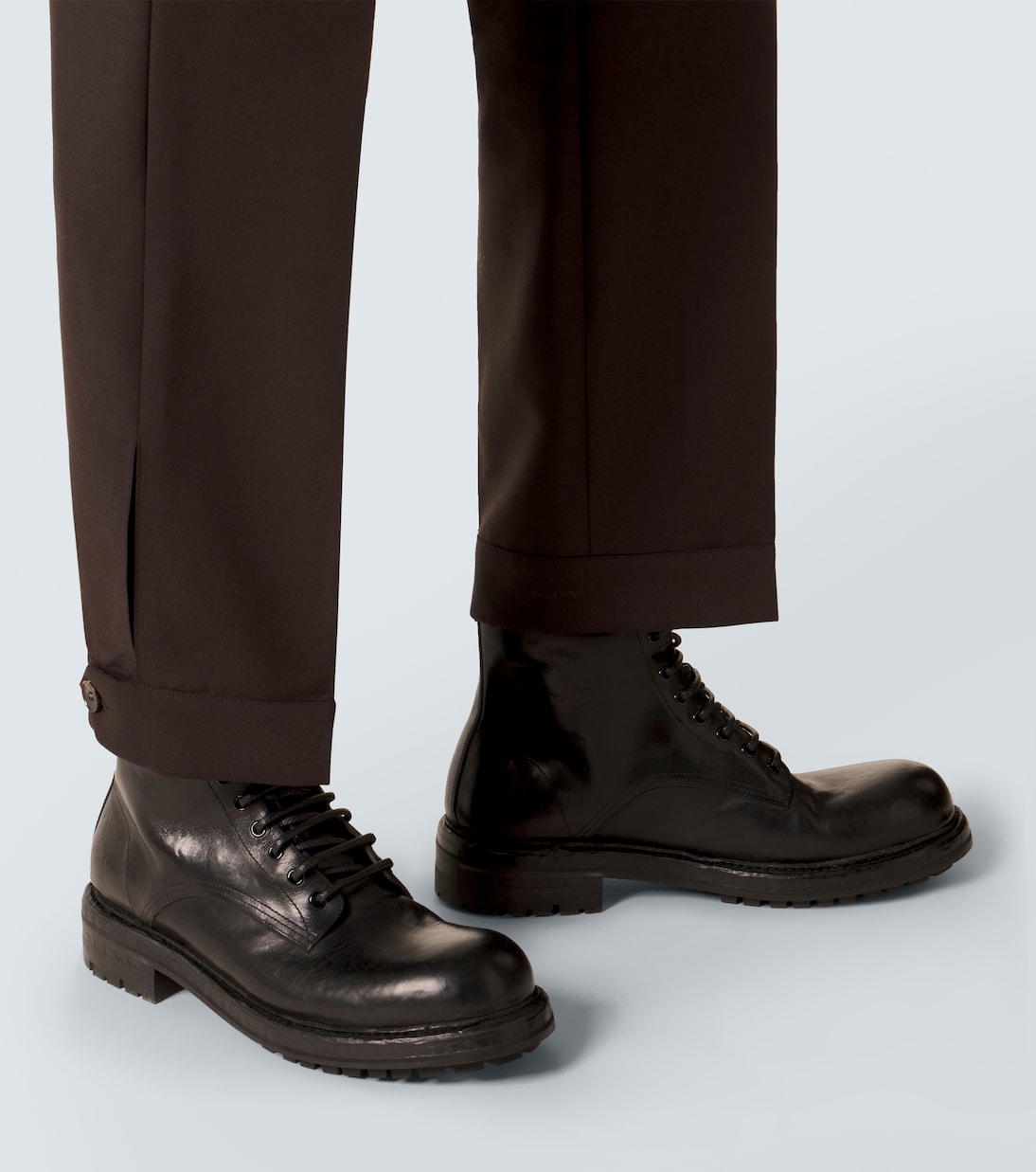 羊毛与马海毛九分直筒裤 | Versace