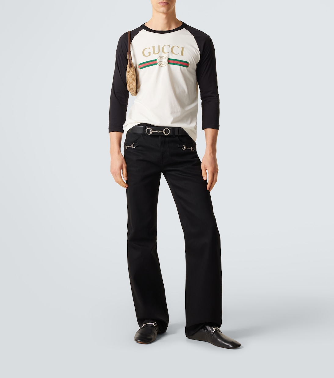 Logo cotton and silk jersey T-shirt | Gucci