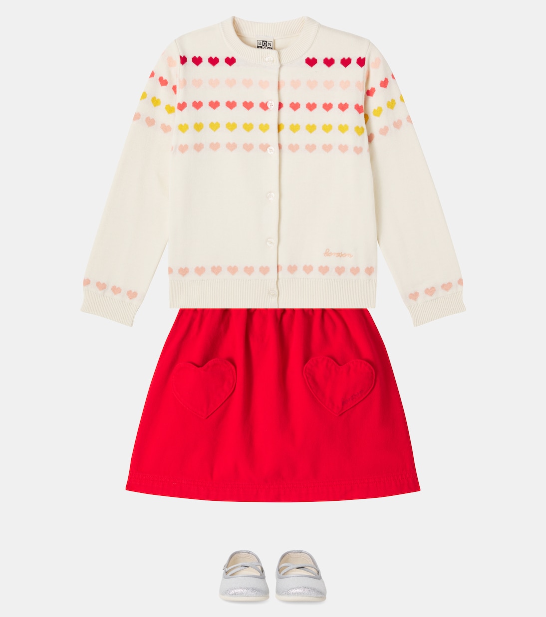 Cardigan Lordine aus Baumwoll-Jacquard  | Bonton