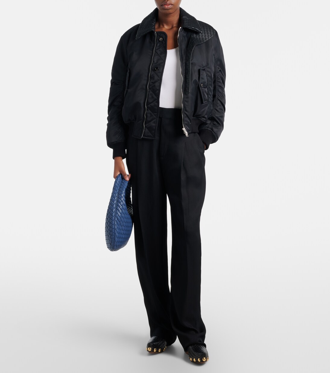 Mules Gondola en cuir Intrecciato à clous | Bottega Veneta