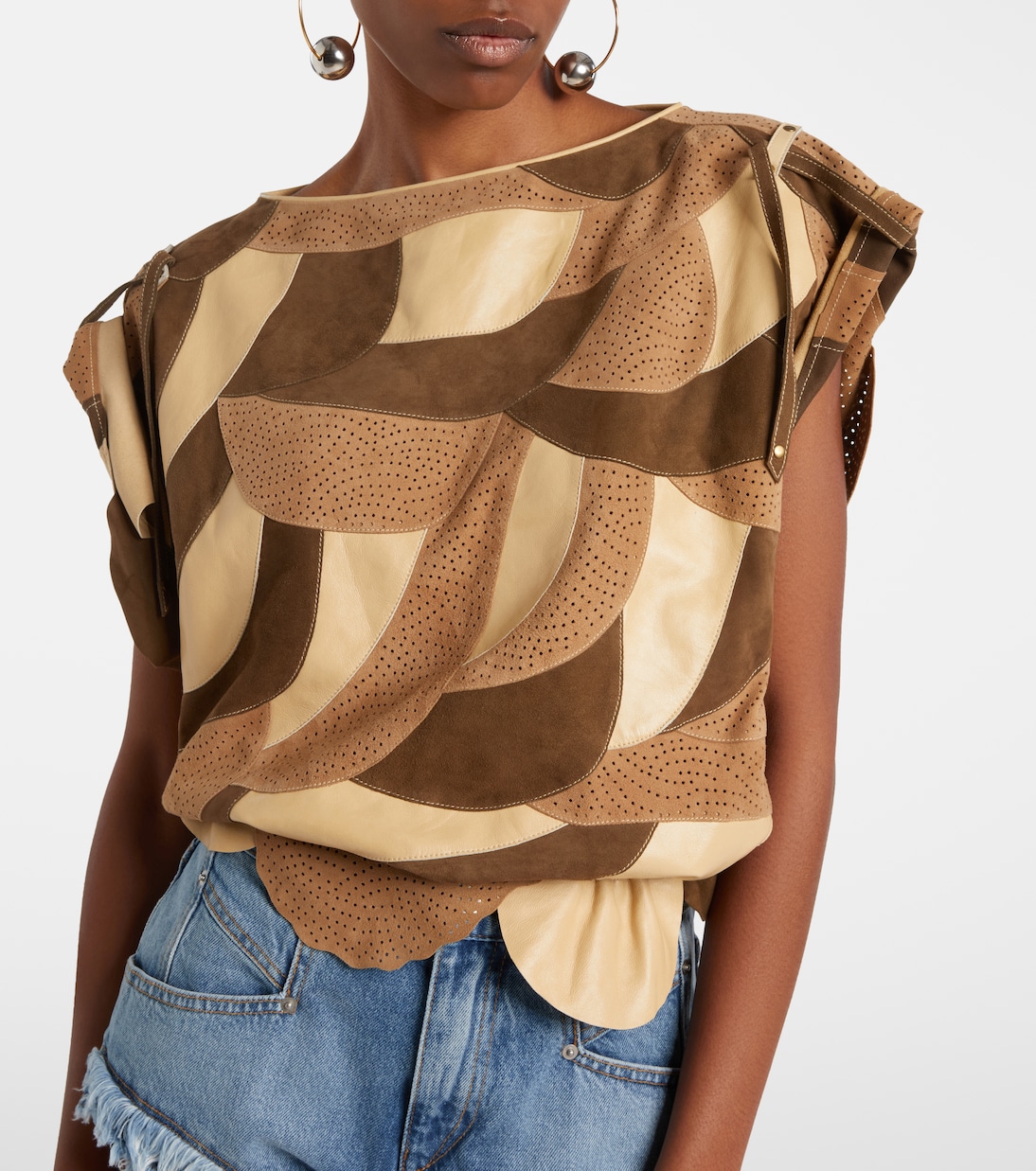 Dalmy perforated suede top | Isabel Marant