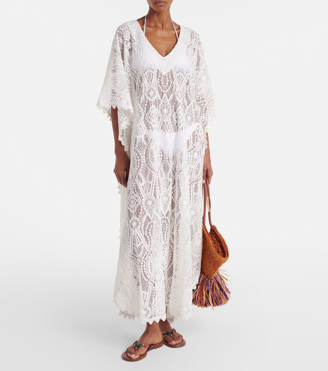 Yasin棉质混纺蕾丝沙滩连衣裙 | Melissa Odabash