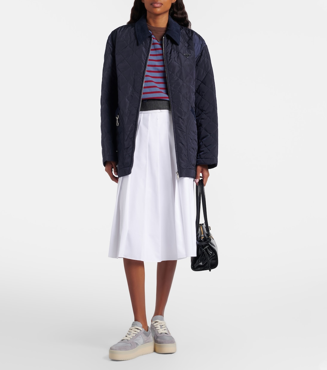 Sneakers Downtown in Re-Nylon con plateau | Prada