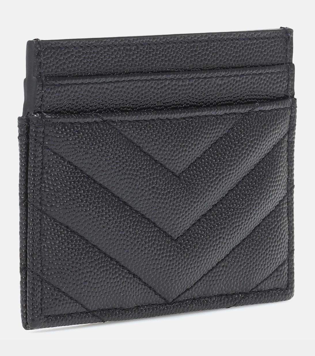 Monogram quilted leather card holder in black Saint Laurent Mytheresa