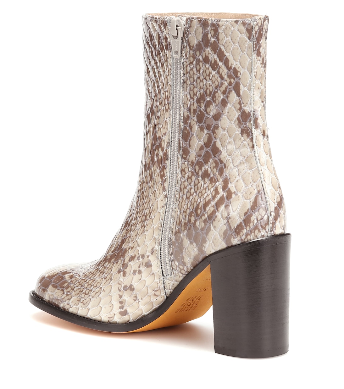 Mars snake-effect leather ankle boots | Maryam Nassir Zadeh