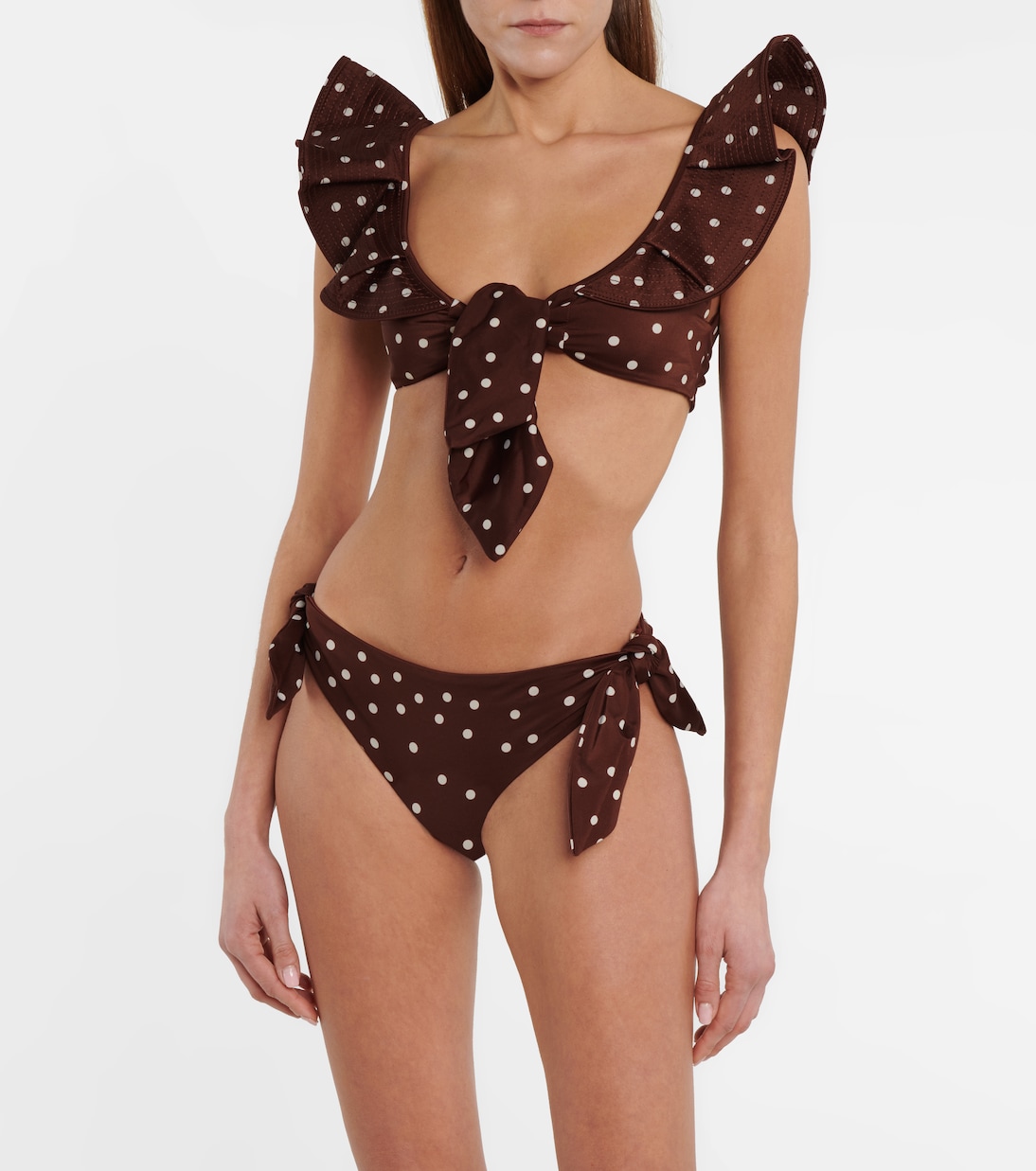 Rolling Hills polka-dot bikini top | Johanna Ortiz