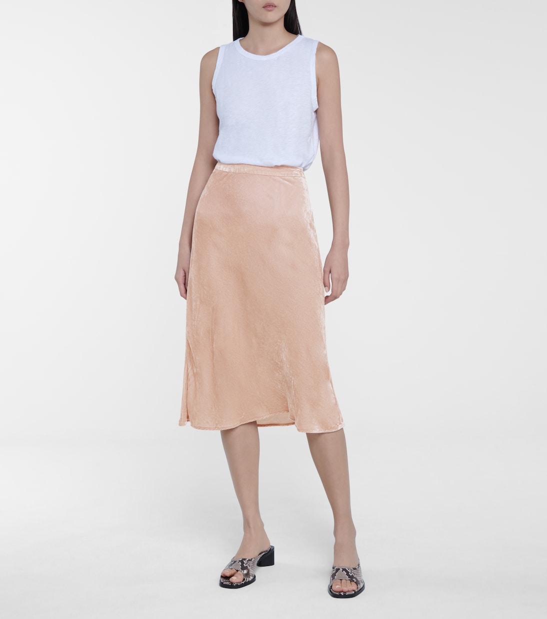 Falda midi Taelyn de terciopelo | Velvet