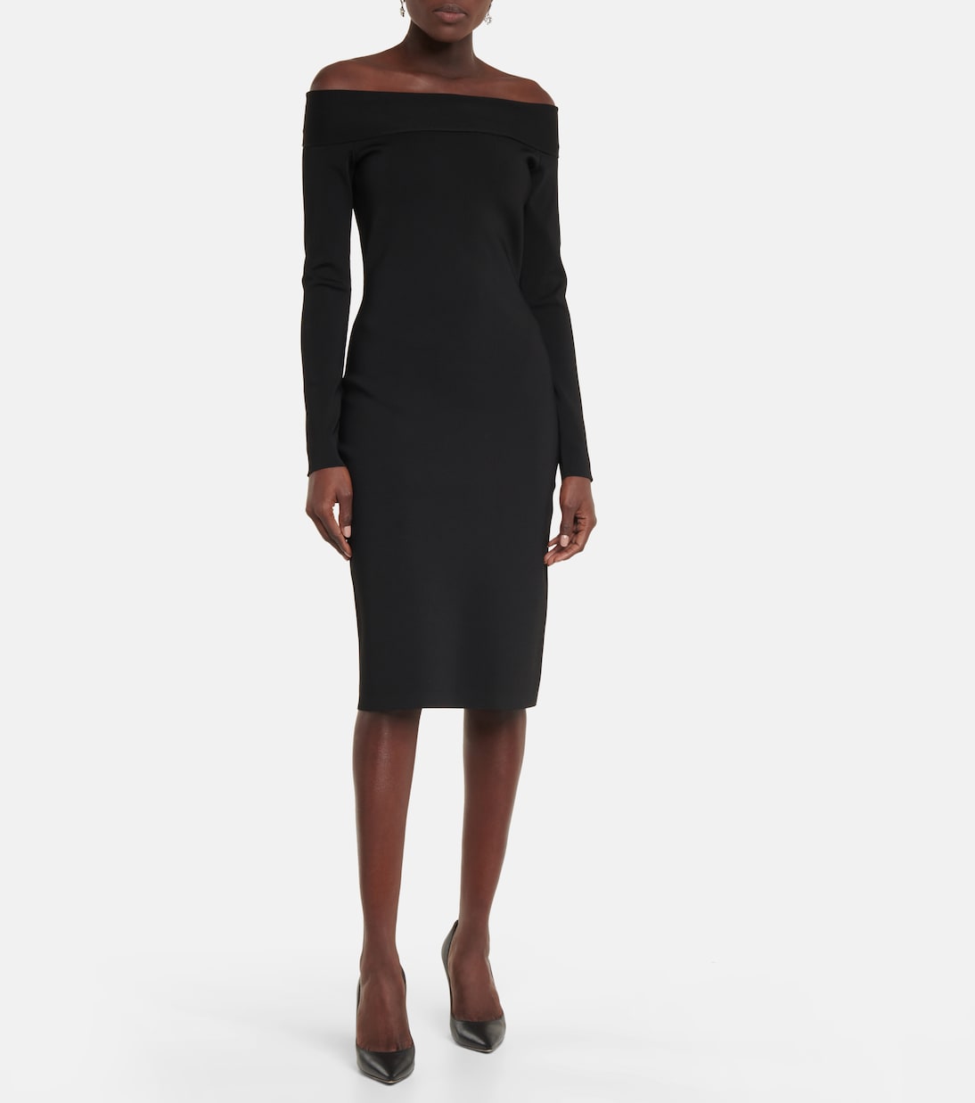 Off-shoulder midi dress | Victoria Beckham