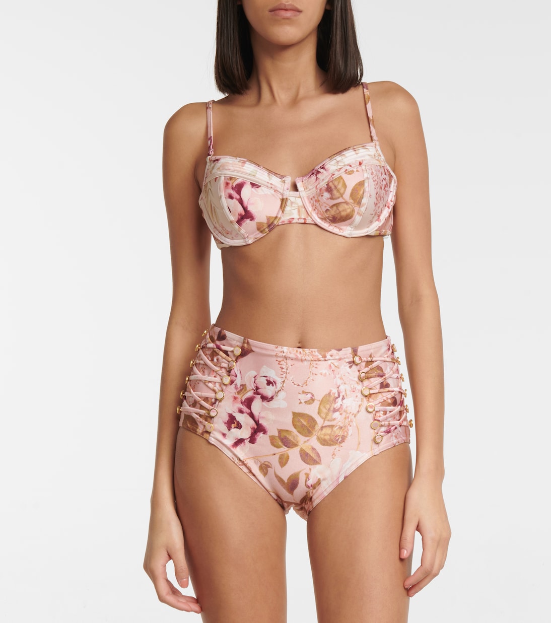 High-Rise Bikini-Höschen Rosa | Zimmermann