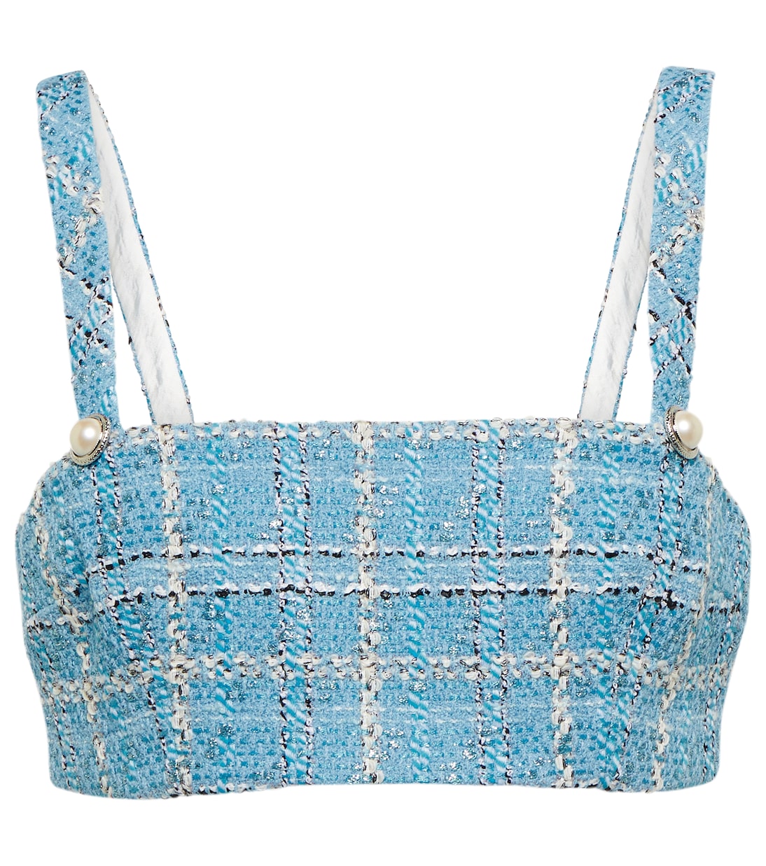 Verziertes Cropped-Top aus Tweed | Alessandra Rich