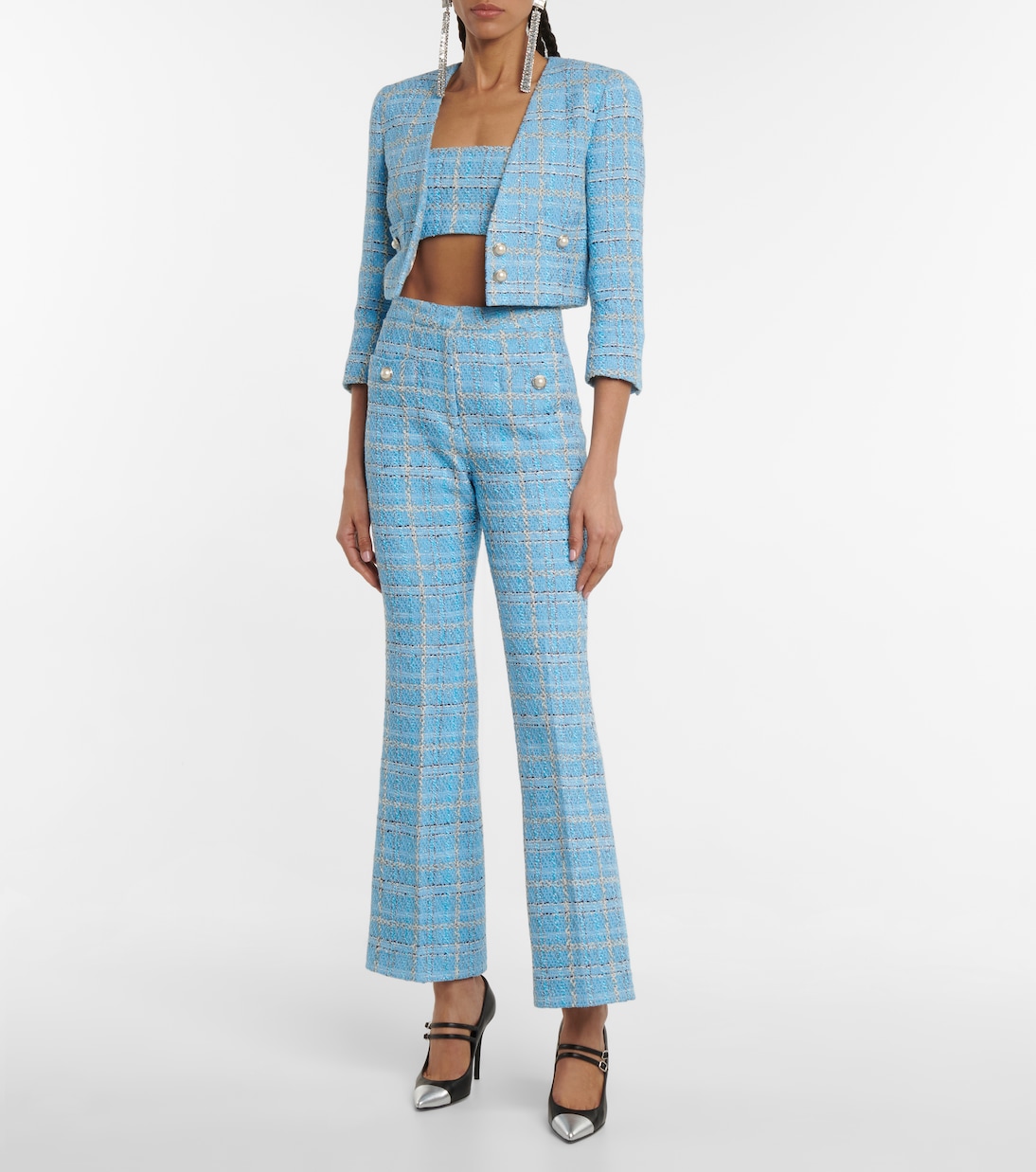 Verziertes Cropped-Top aus Tweed | Alessandra Rich