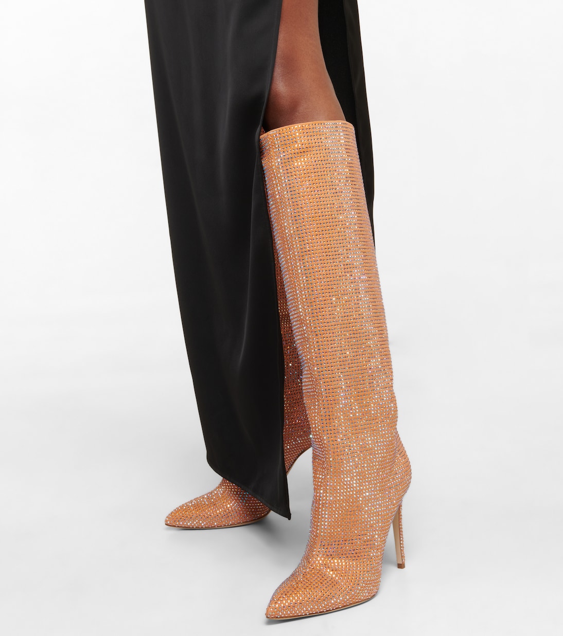 Embellished suede knee-high boots | Paris Texas
