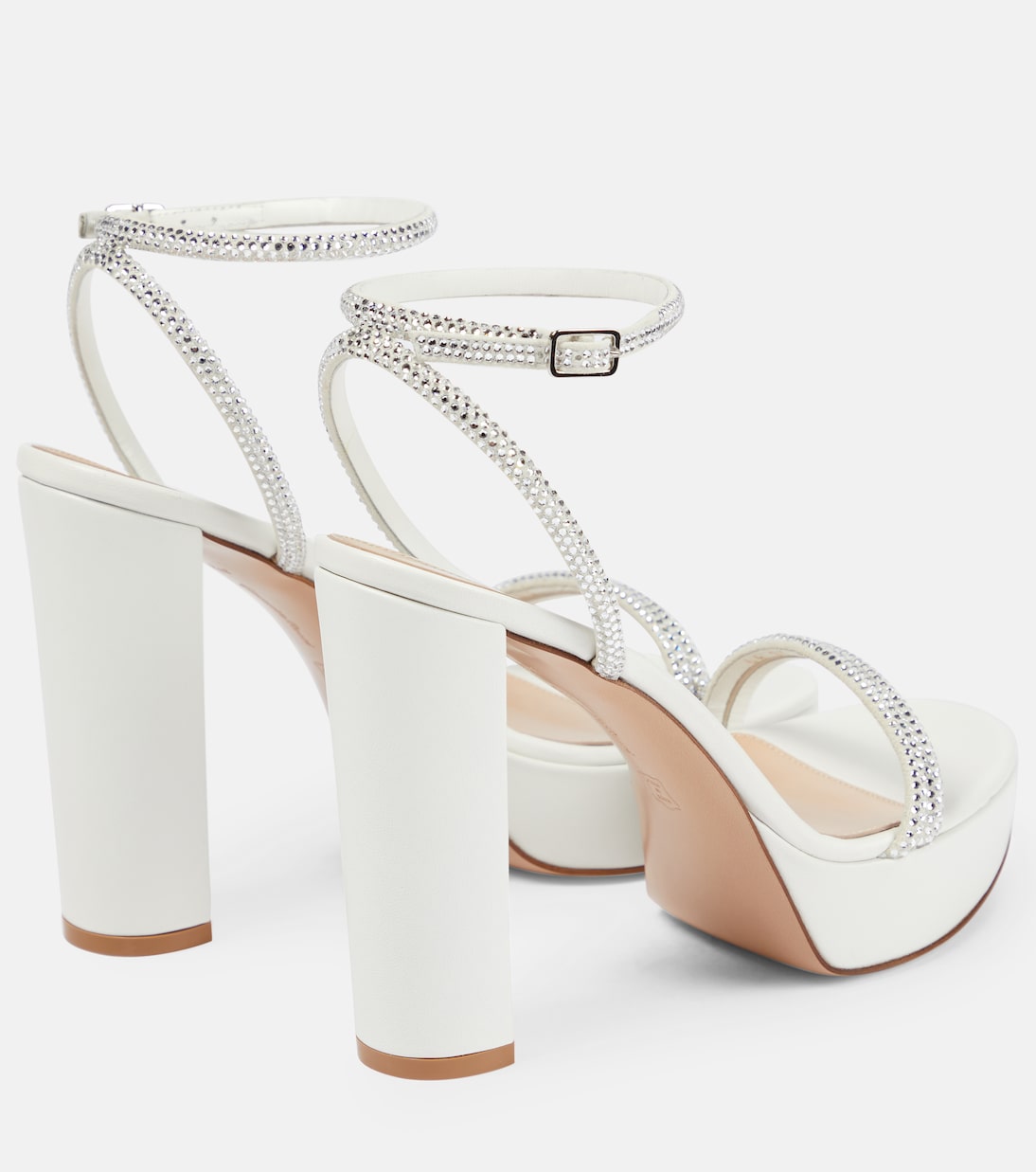 Verzierte Plateausandalen aus Leder | Gianvito Rossi