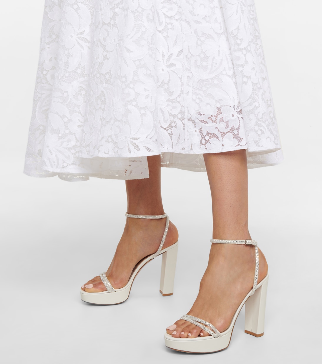 Verzierte Plateausandalen aus Leder | Gianvito Rossi
