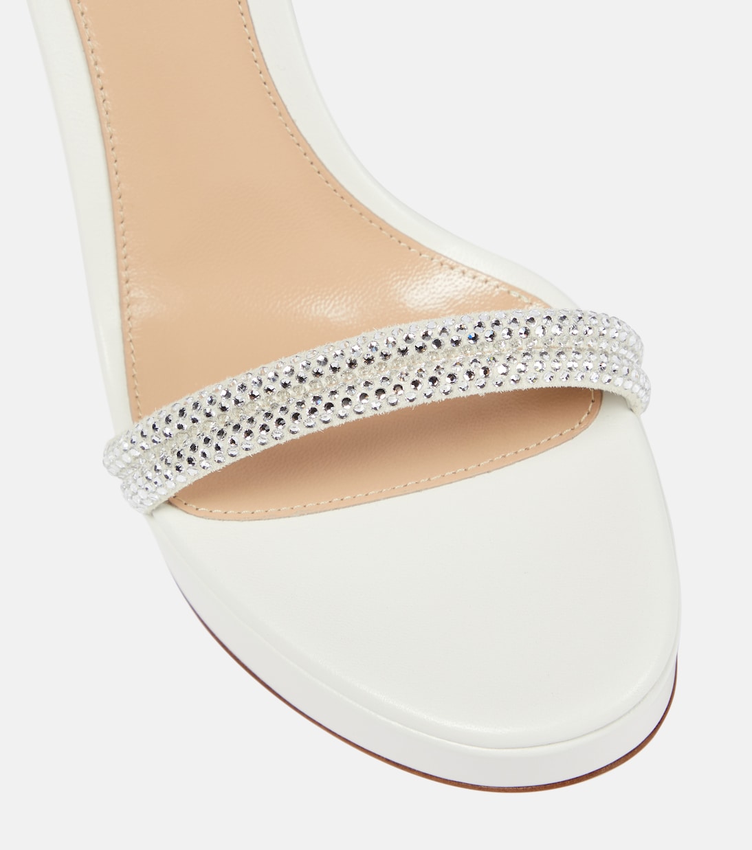 Verzierte Plateausandalen aus Leder | Gianvito Rossi
