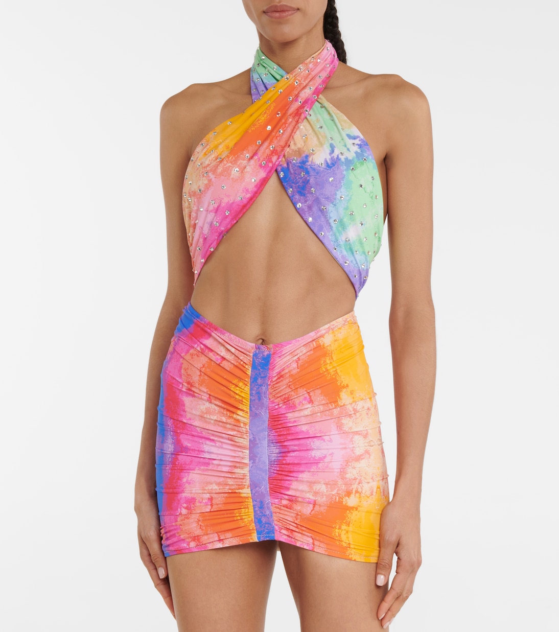 Geraldina tie-dye miniskirt | Reina Olga