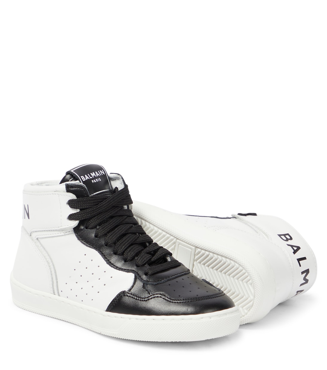 Zapatillas altas de piel | Balmain Kids