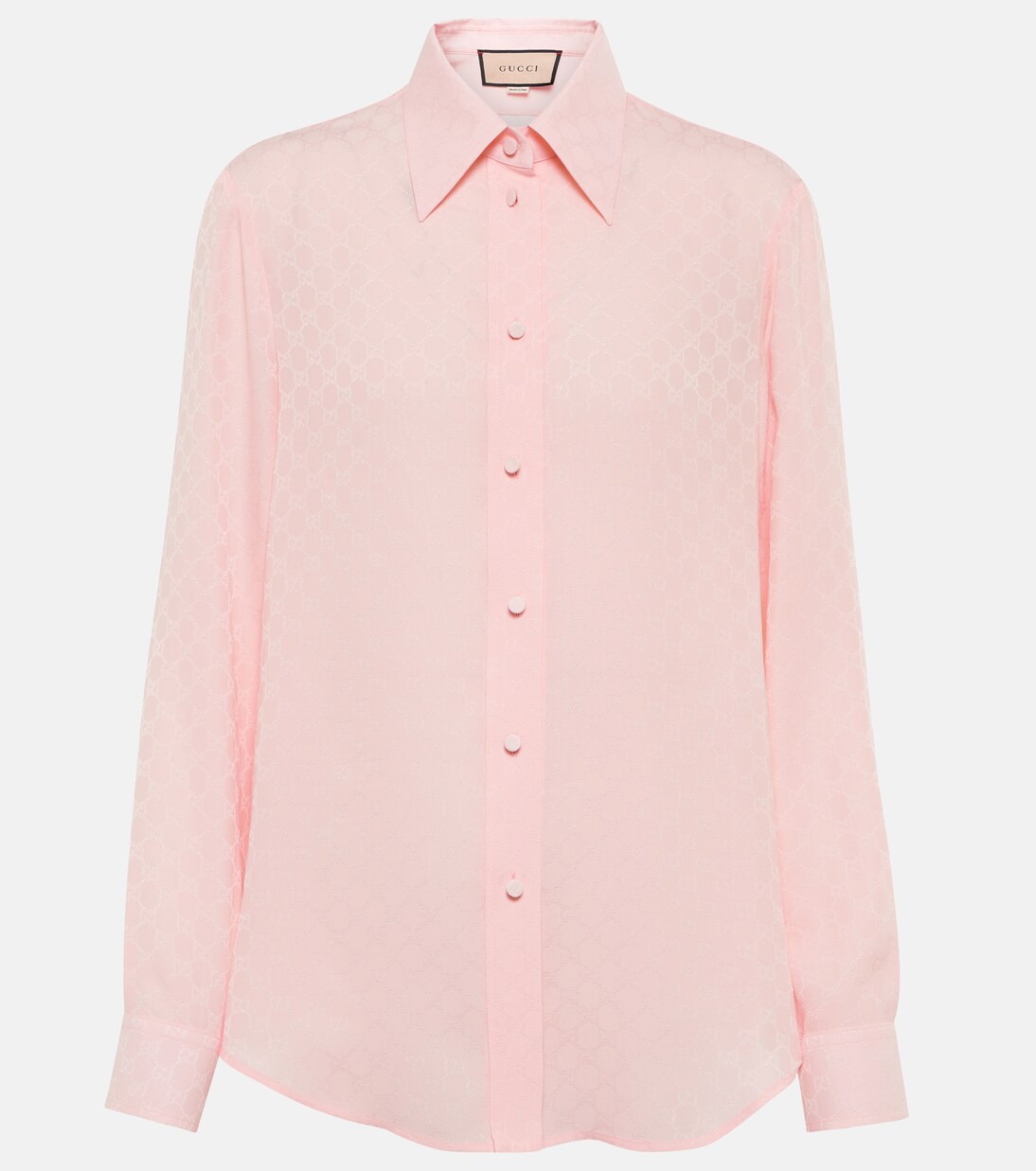 pink gucci silk shirt