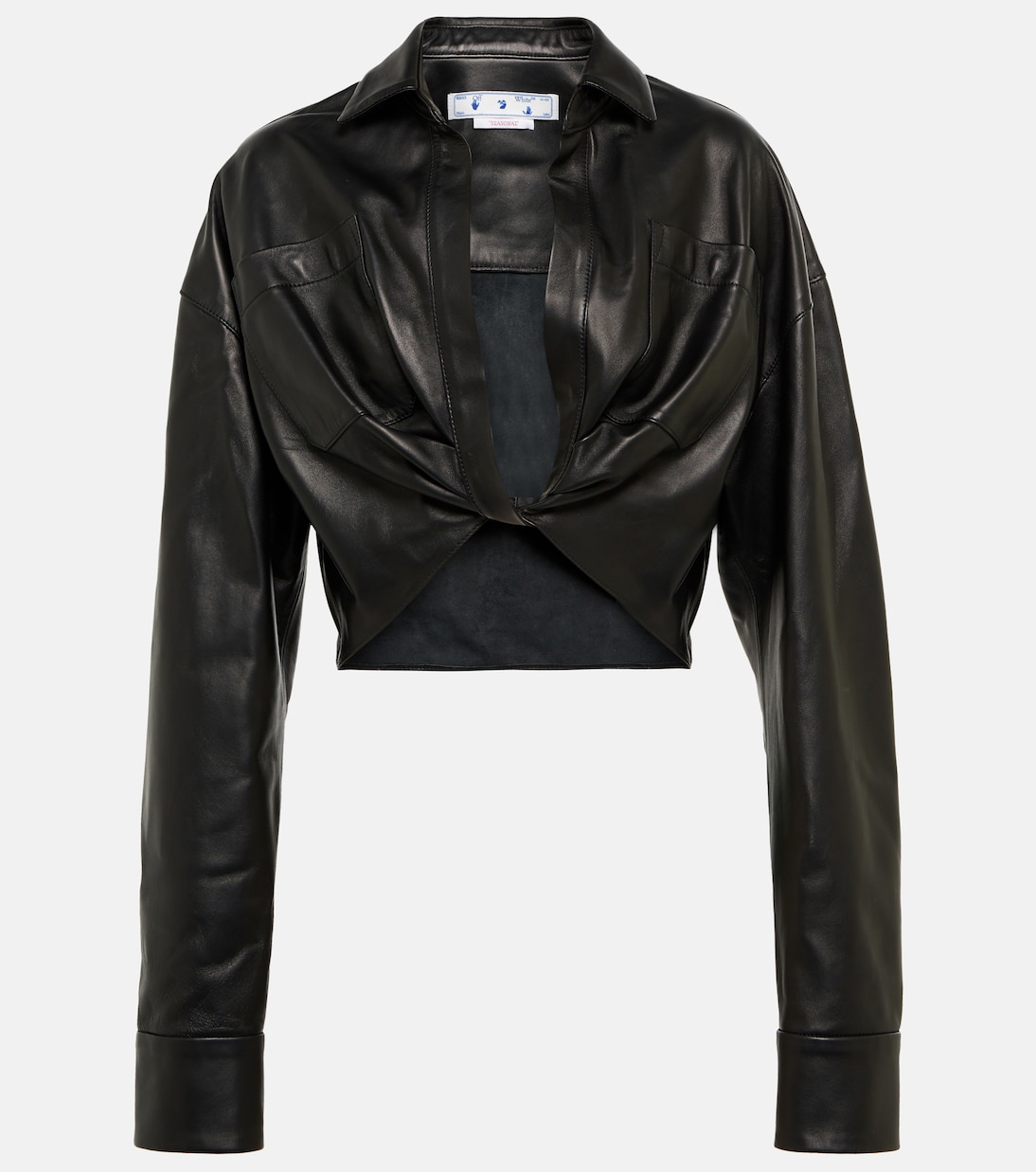 Leather crop shirt | Off-White