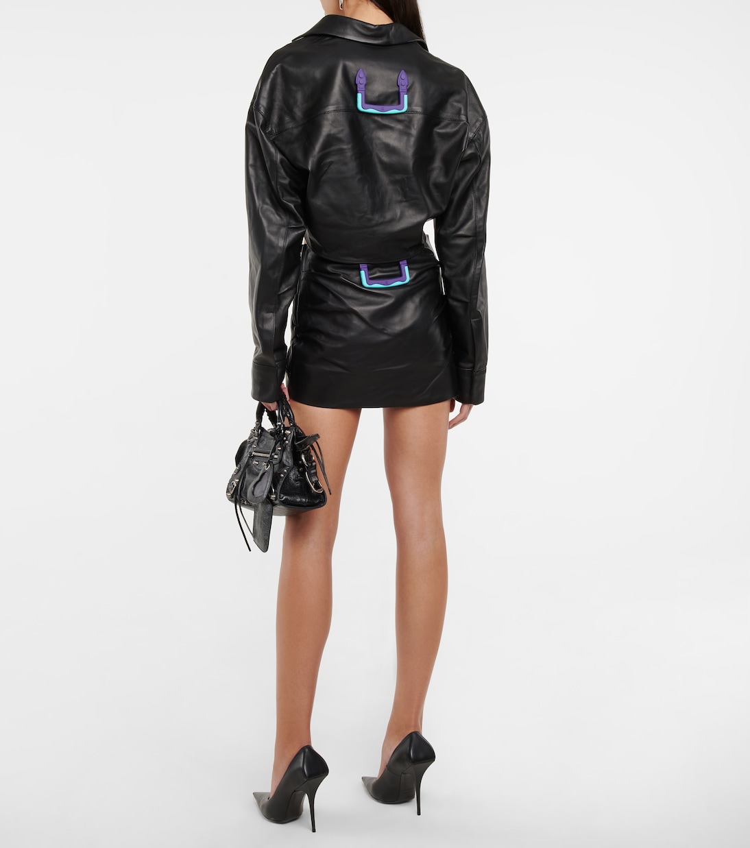 Leather crop shirt | Off-White