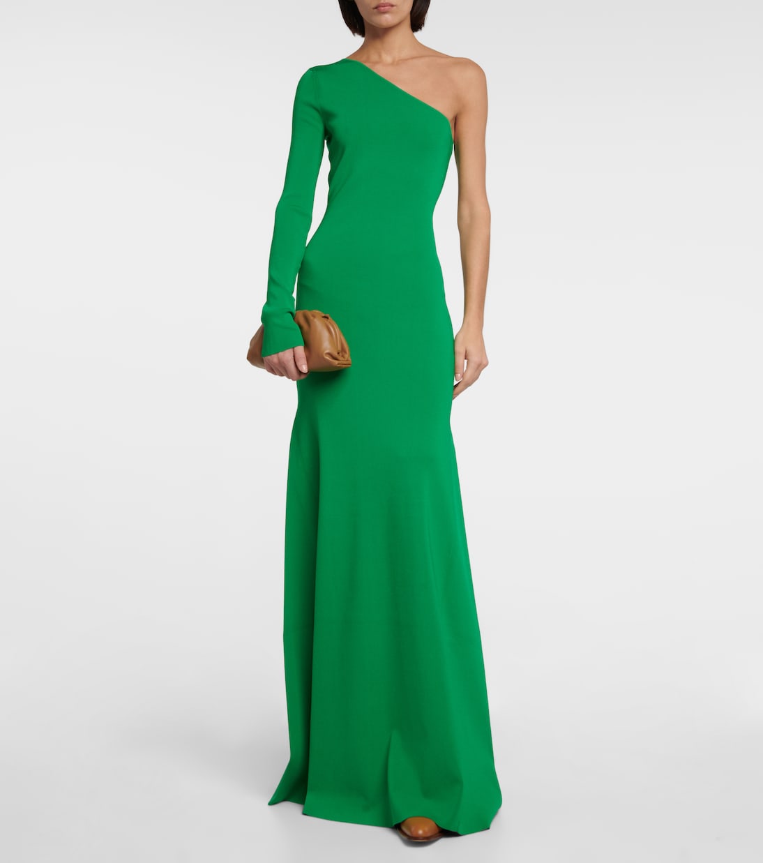 Abito lungo monospalla in maglia | Victoria Beckham