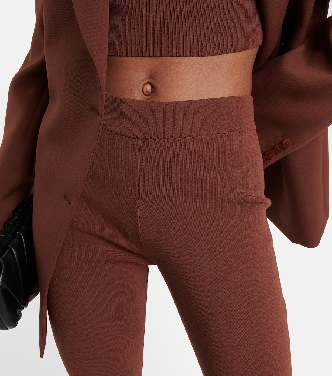 Pantaloni flared Estella in maglia a coste | Staud