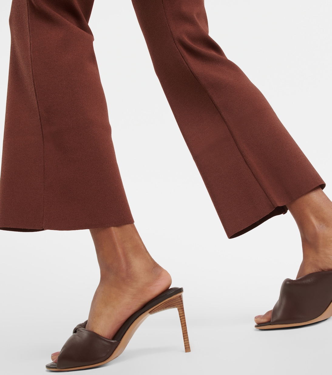 Pantaloni flared Estella in maglia a coste | Staud