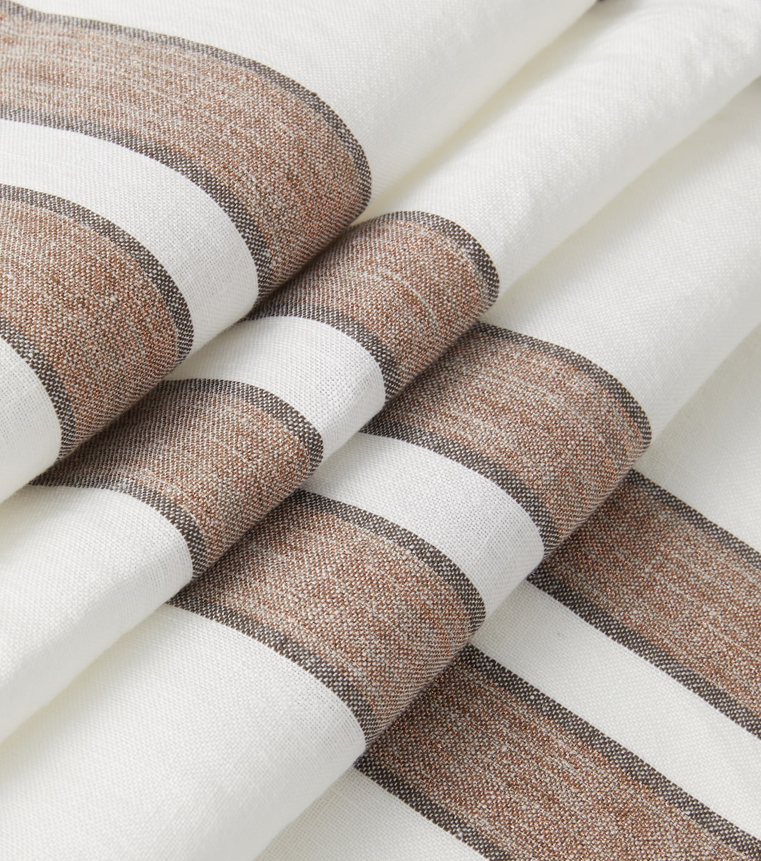 Striped linen-blend beach towel | Brunello Cucinelli
