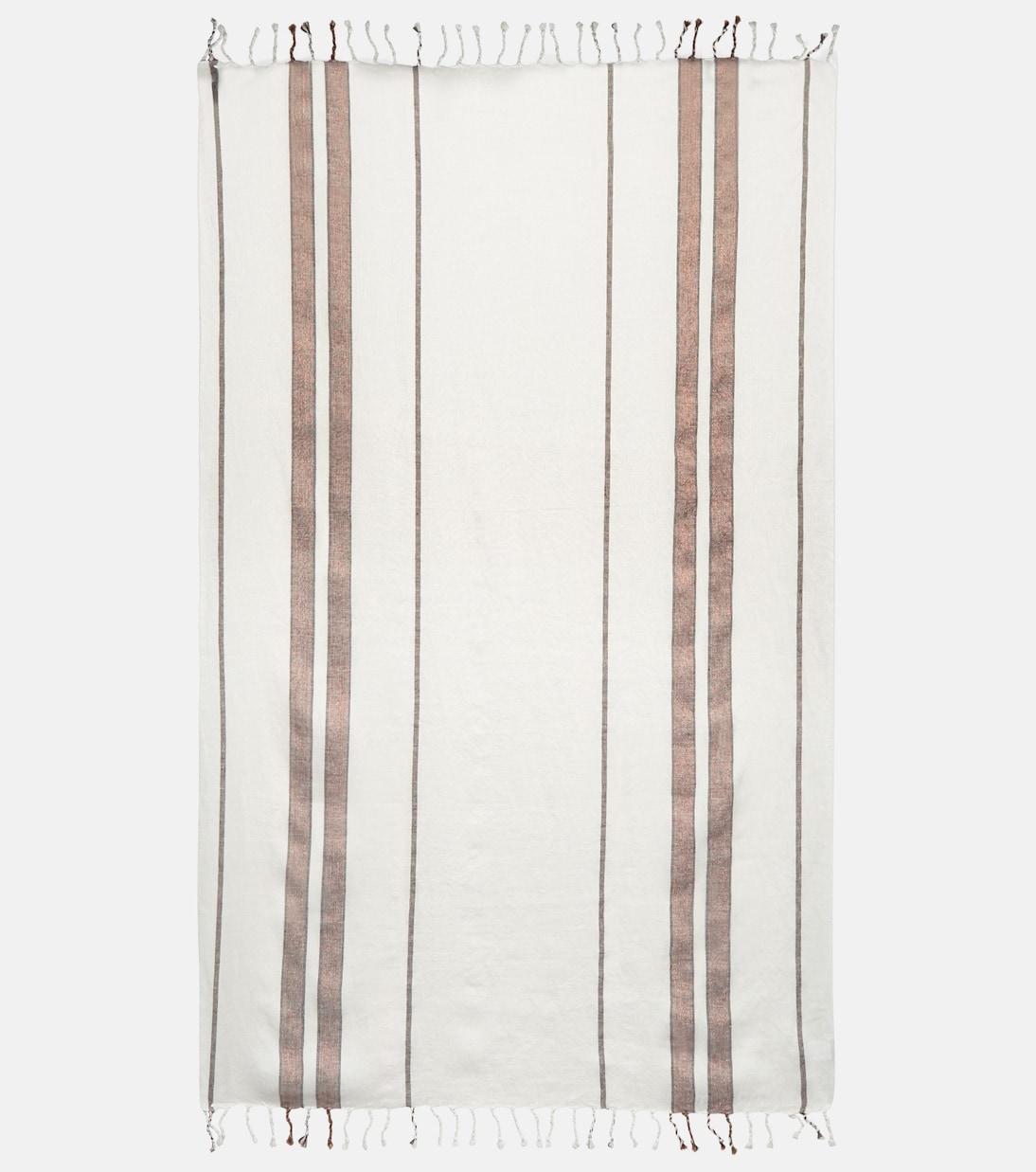 Striped linen-blend beach towel | Brunello Cucinelli