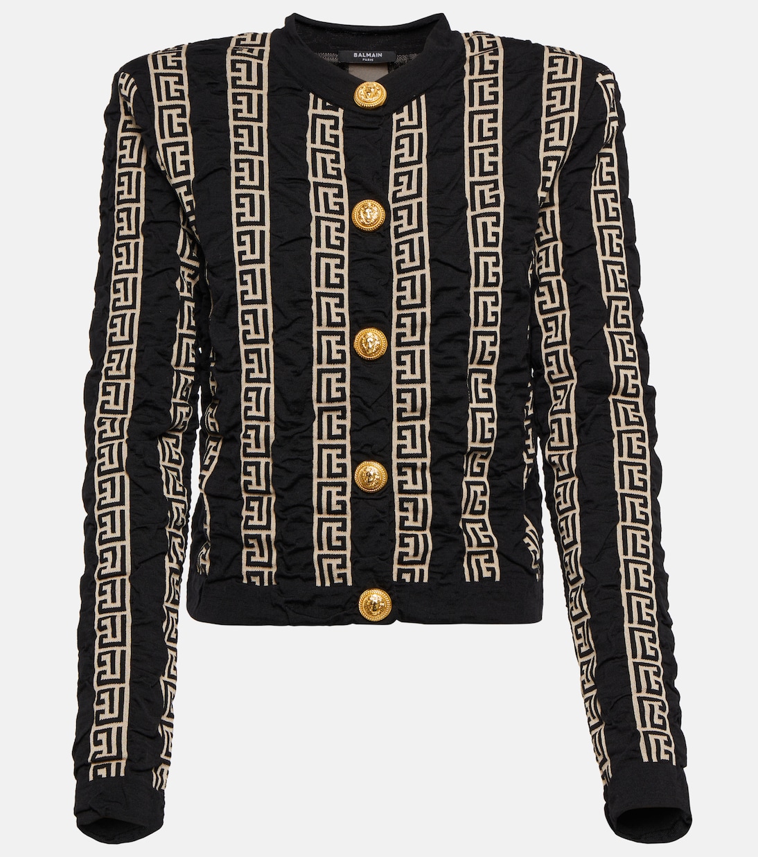 Monogram wool-blend cardigan | Balmain