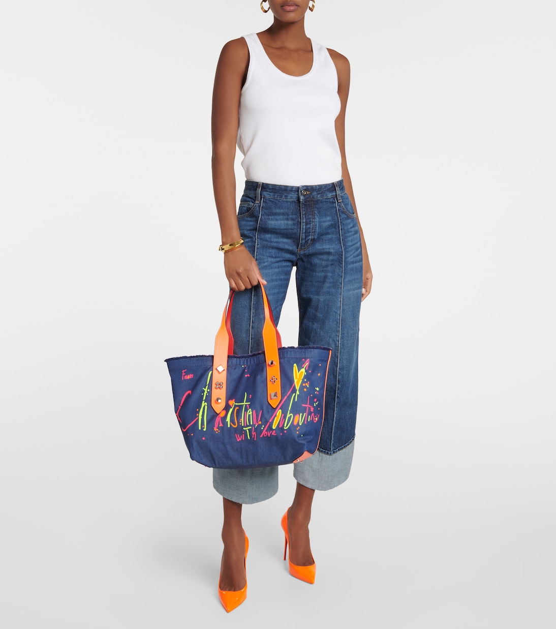 Borsa Frangibus Medium in denim | Christian Louboutin