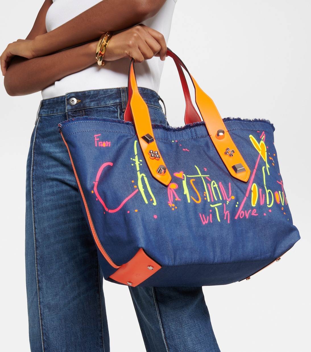 Borsa Frangibus Medium in denim | Christian Louboutin