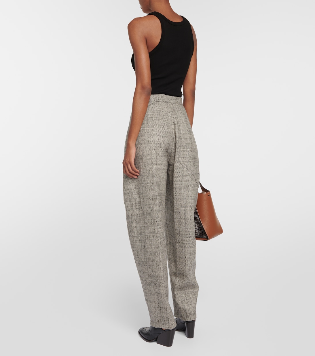 Pantalon tapered à taille haute en laine | Stella McCartney