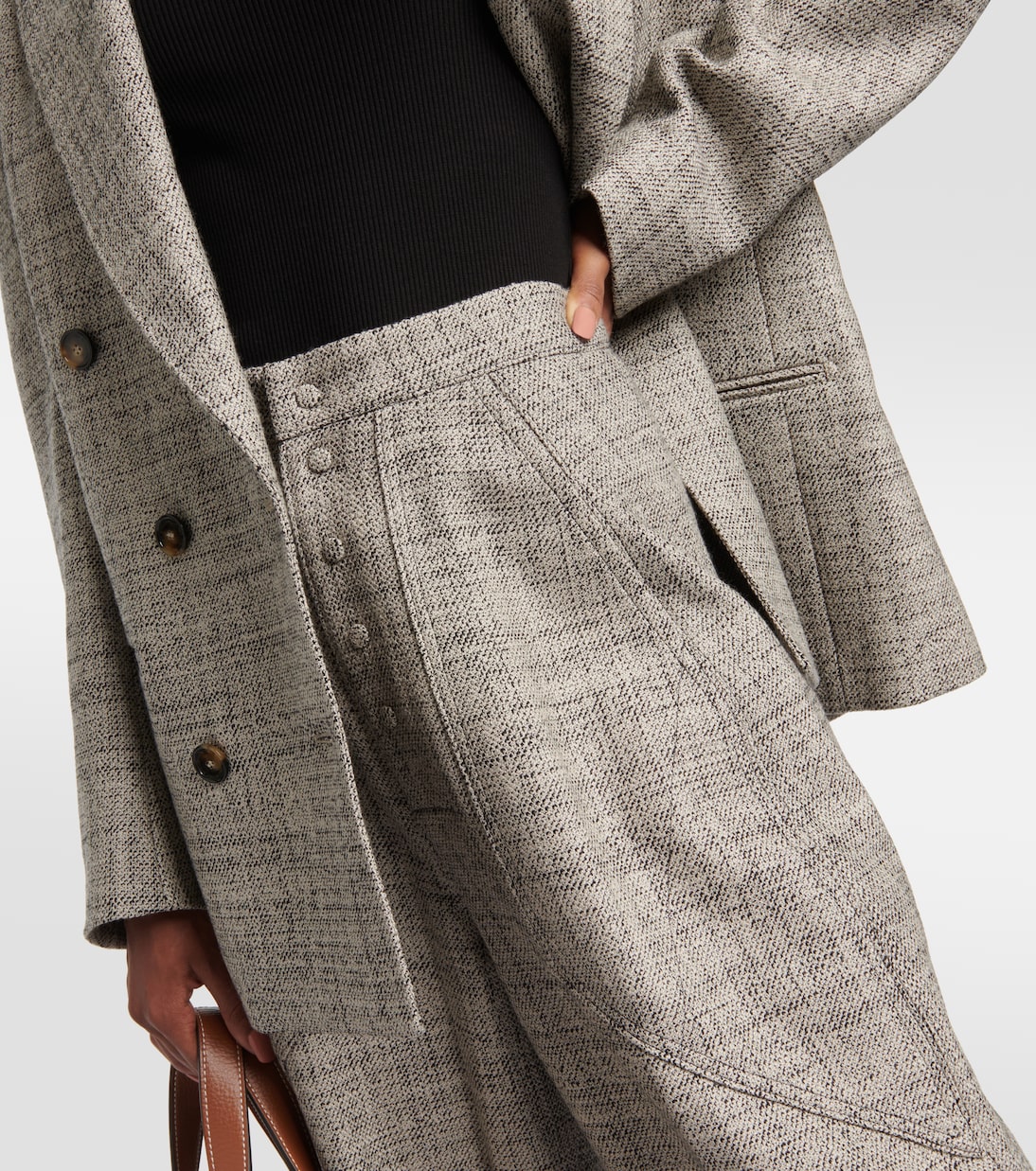 Pantalon tapered à taille haute en laine | Stella McCartney