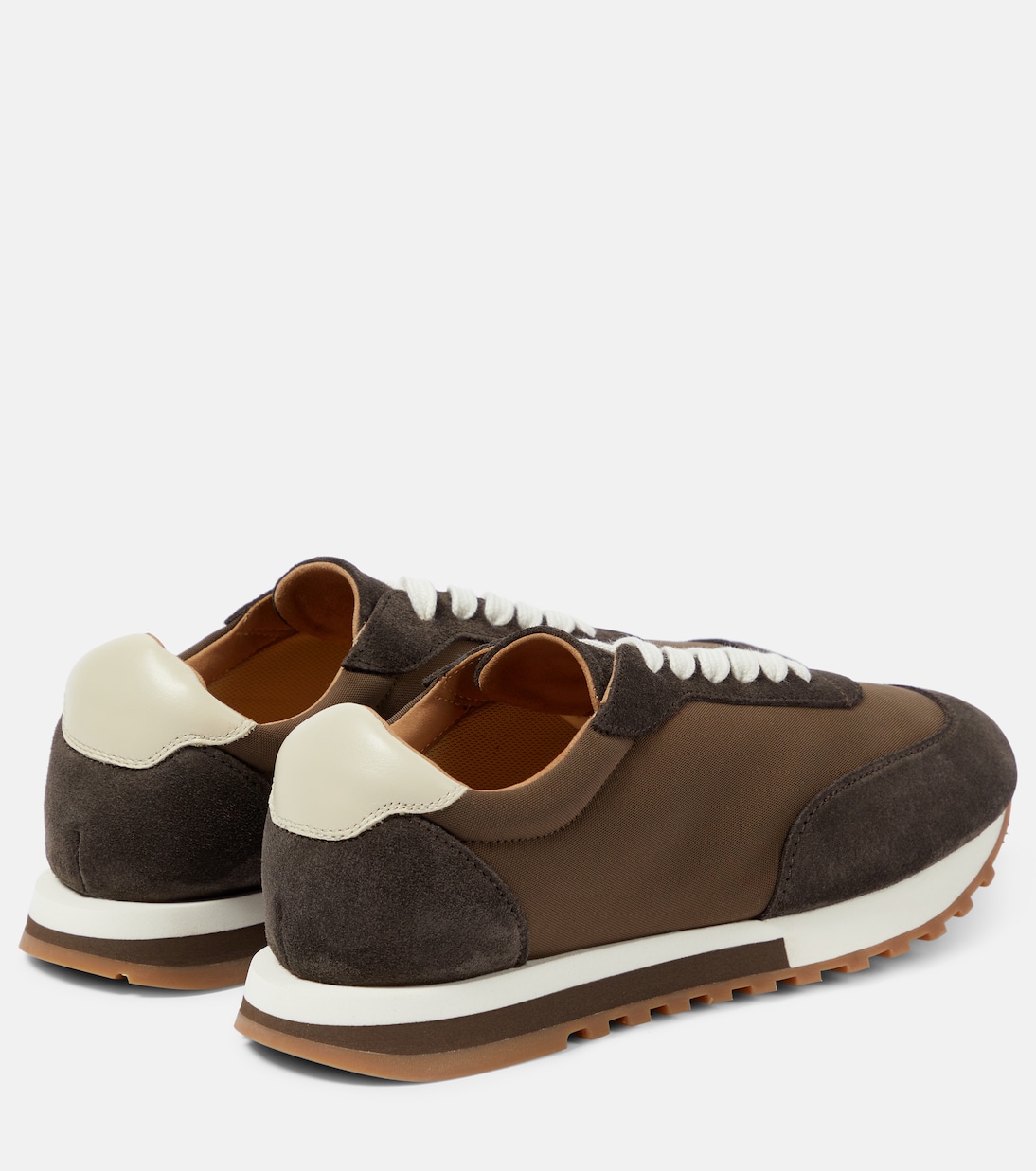 Owen Runner suede-trimmed sneakers | The Row