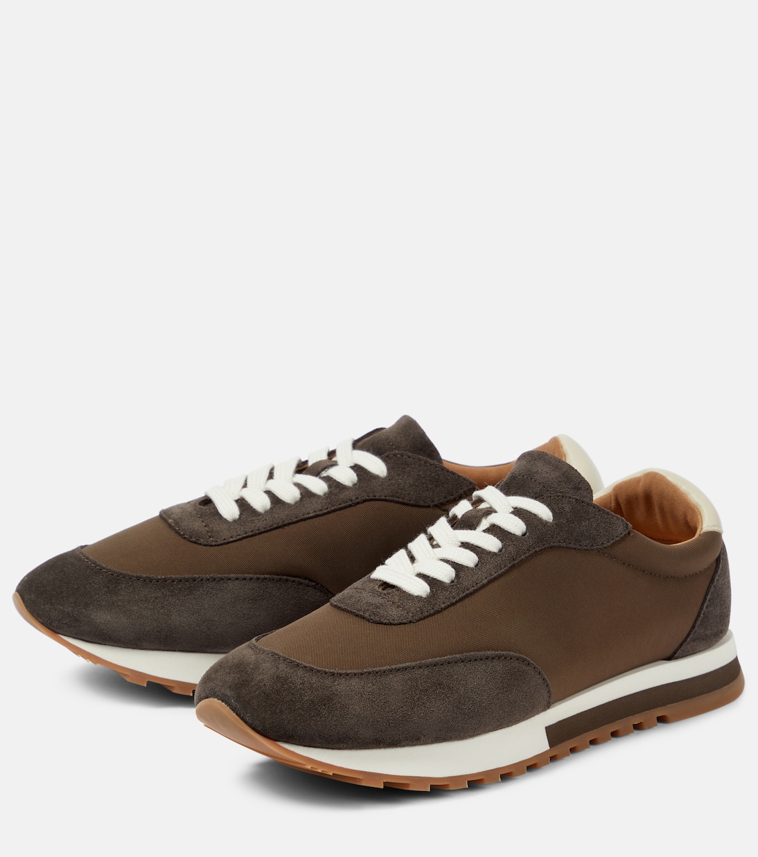 Owen Runner suede-trimmed sneakers | The Row