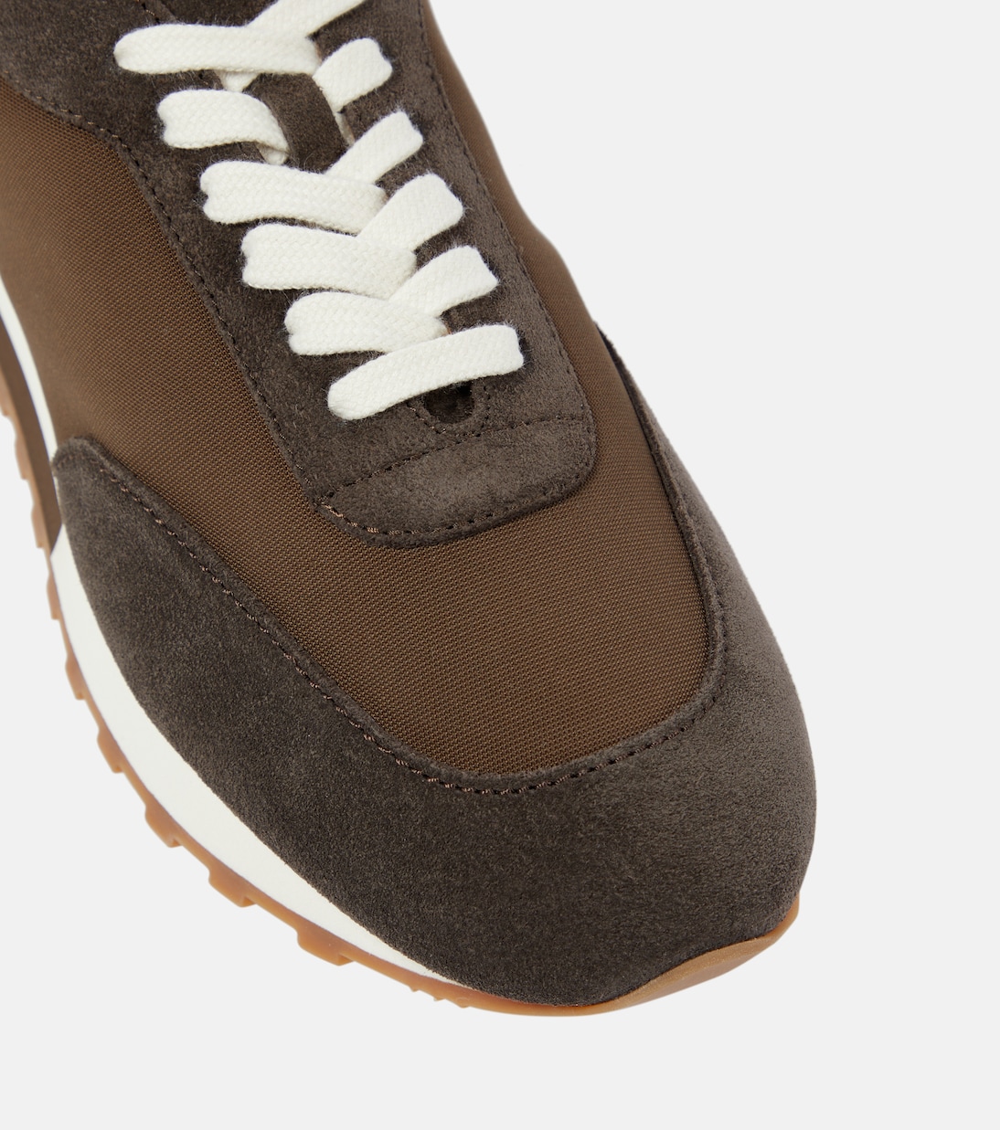 Owen Runner suede-trimmed sneakers | The Row