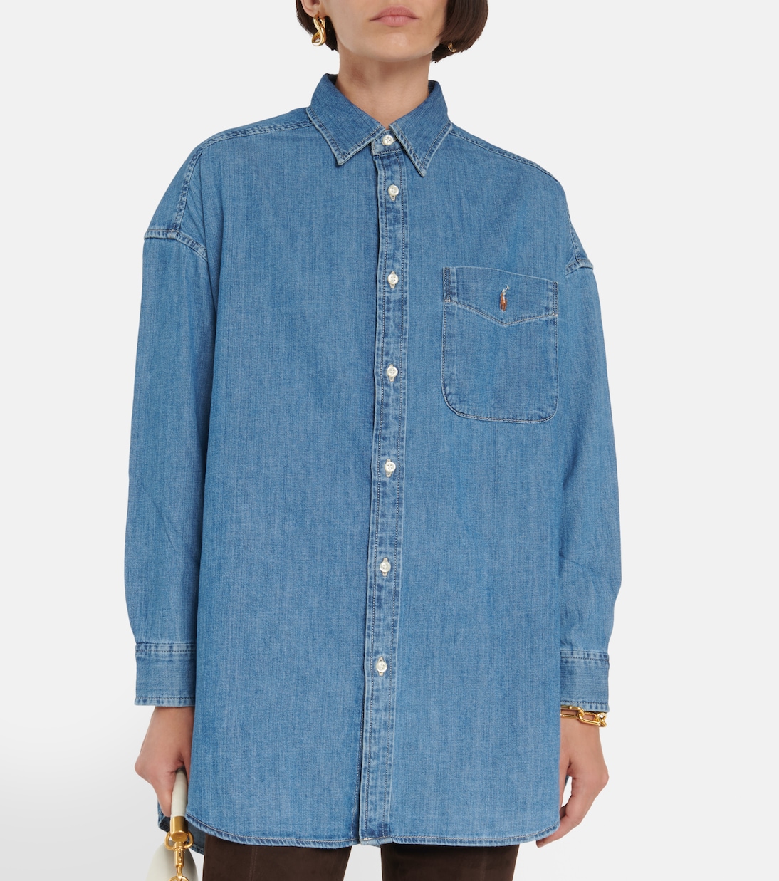Camiseta Denim Oversized de Polo Ralph Lauren para Jóvenes con Estilo