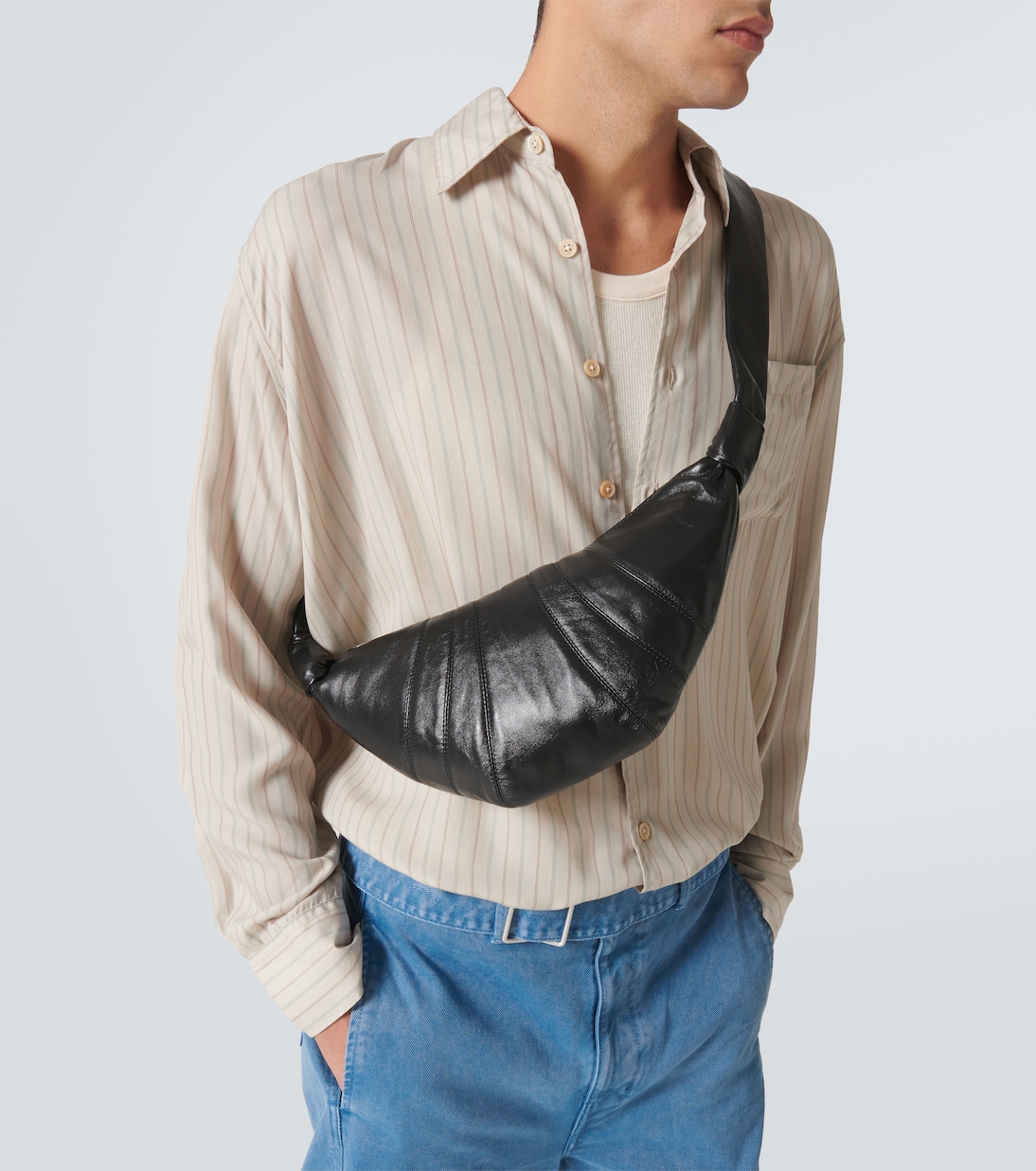 Croissant Small leather shoulder bag | Lemaire