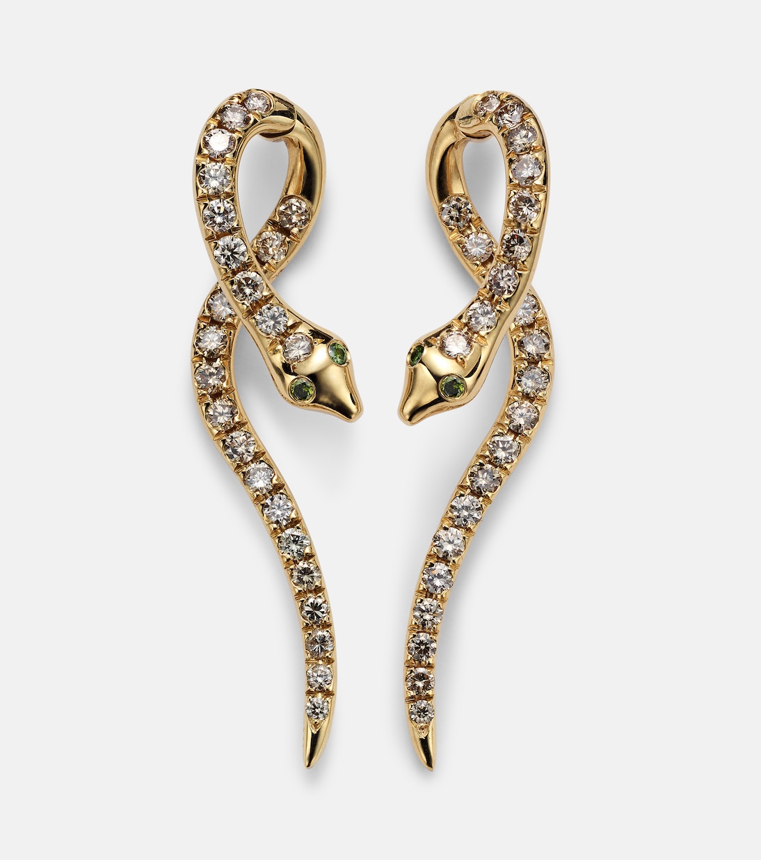 Orecchini in oro 18kt Boa di Ileana Makri con diamanti, gioielli eleganti per giovani