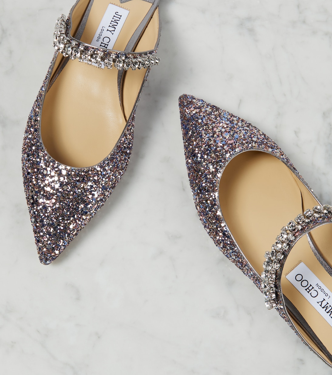 Bing embellished leather-trimmed mules | Jimmy Choo