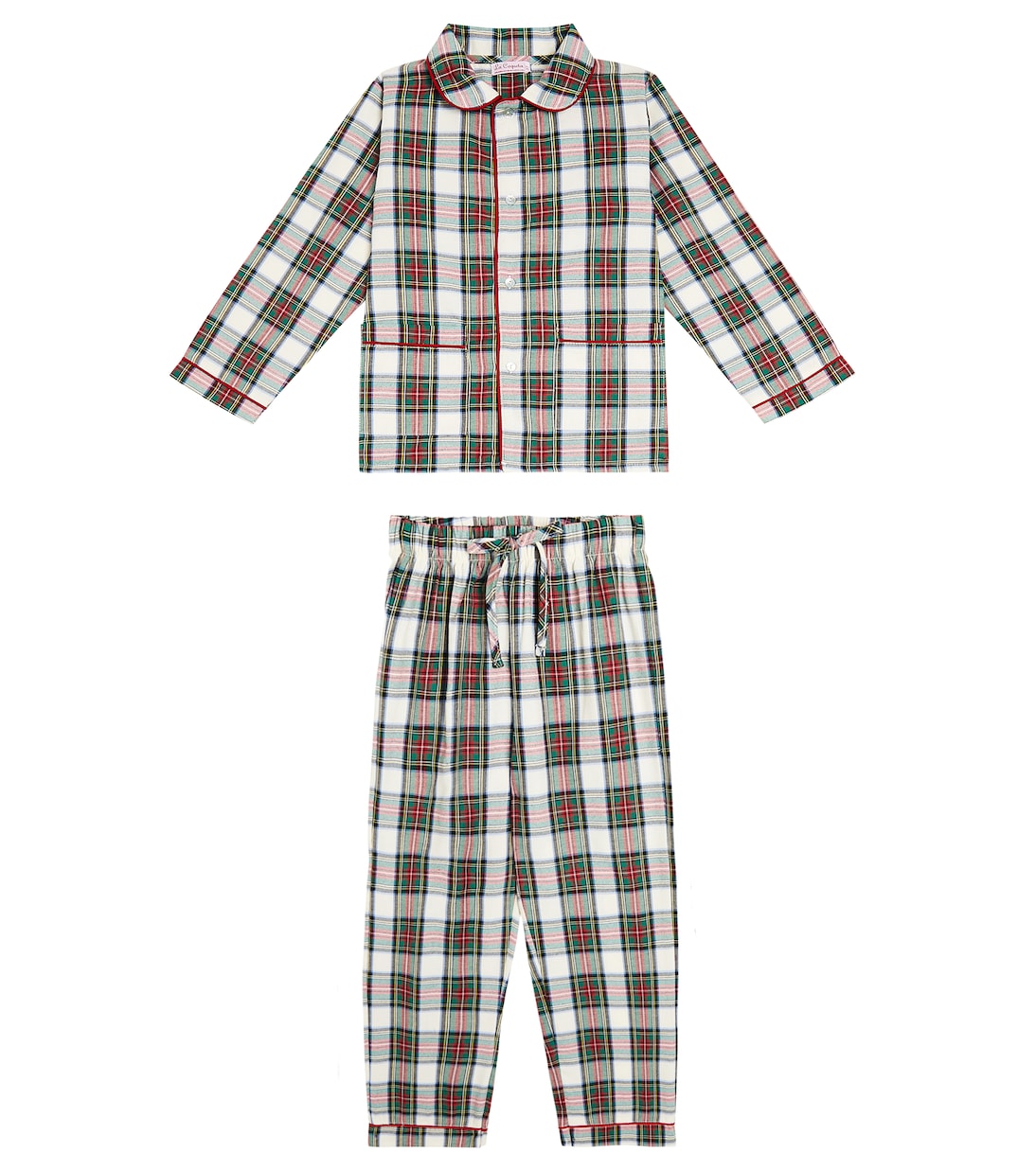 Pyjama Navidad en coton à motif tartan | La Coqueta